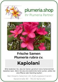 Plumeria rubra - &quot;Kapiolani - Seeds&quot;