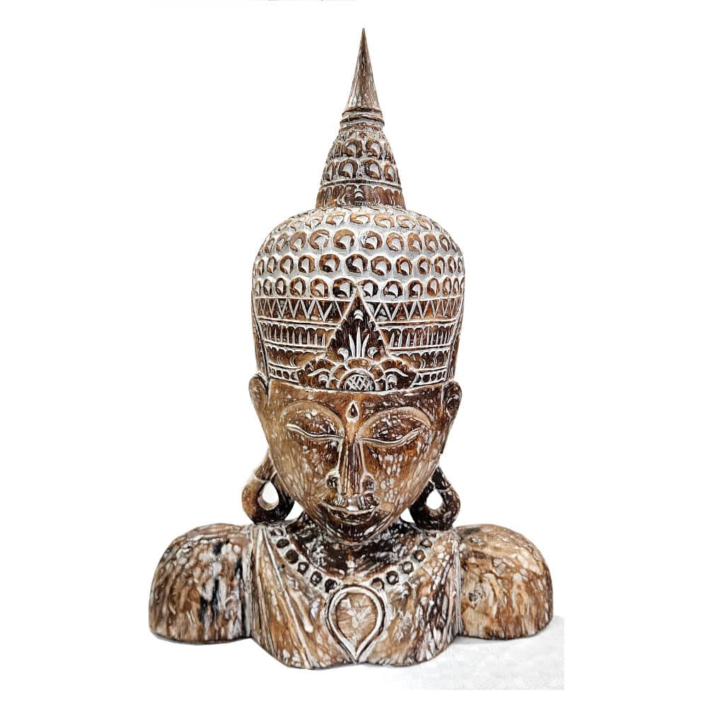 Buddha Wandrelief aus Albesia-Holz, 88x60 cm, in Braun