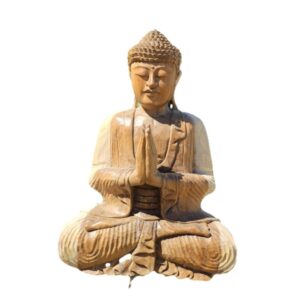 Buddha Holzfigur, handgeschnitzt