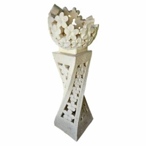 Gartenlaterne mit Standfuß und Plumeria Muster